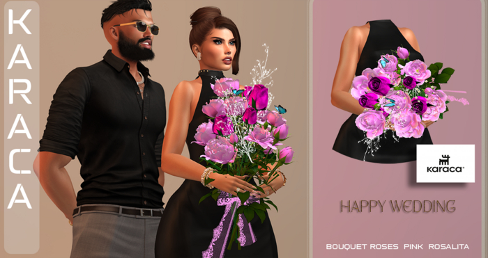 KARACA - BOUQUET ROSES  PINK  ROSALITA