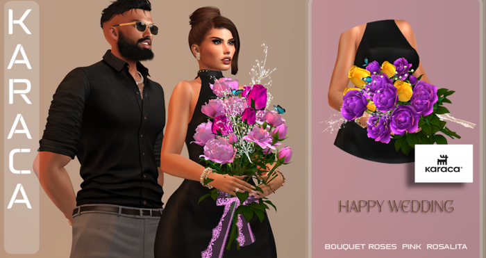 KARACA - BOUQUET ROSES  VIOLET  ROSALITA