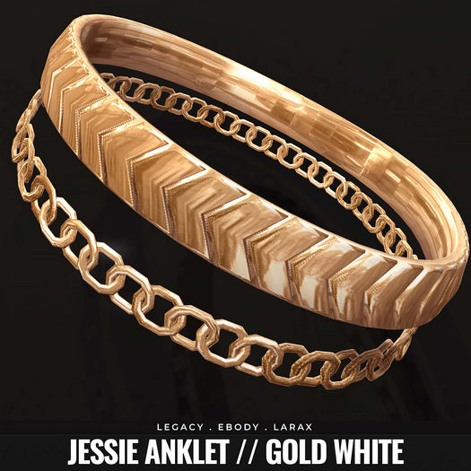 [BL] Jessie anklets // gold white