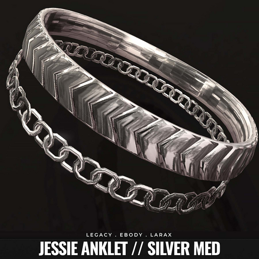 [BL] Jessie anklets // silver med
