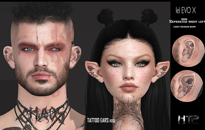 HTP -HARI TATTOO- TATTOO EARS ROSE -EVOX BOX