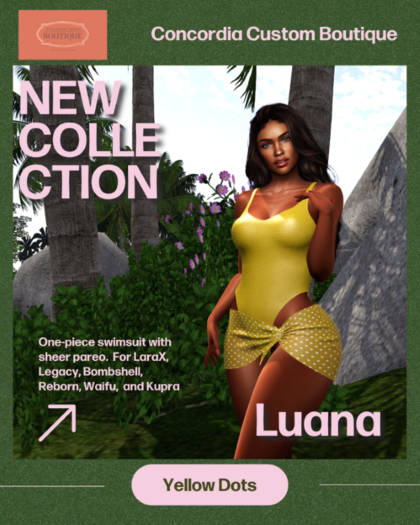 Concordia Luana Swimsuit in Yellow for LaraX 