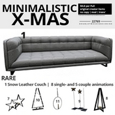 1. 22769 - Snow Leather Couch - RARE