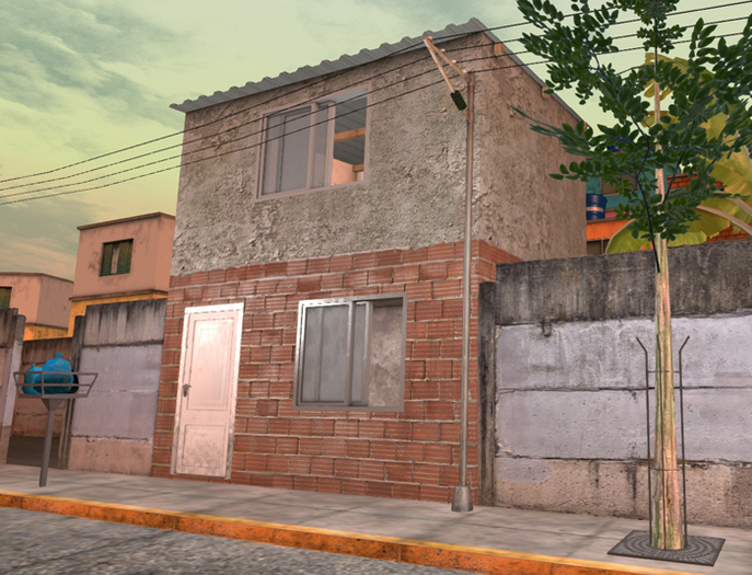 Slum House 3 - Barraco 3 -  Favela Mesh Low Prim