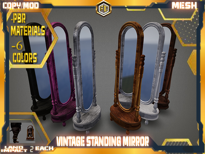 Vintage standing mirror-Freedom creations