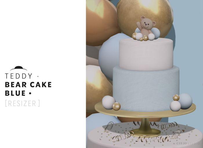 Teddy BEAR CAKE (BLUE)