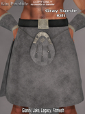 Gray Suede Kilt