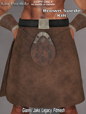 Brown Suede Kilt 
