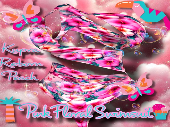 PINK FLORAL SWIMSUIT