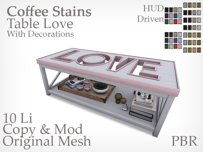 Coffee Stains - Table Love w Decorations