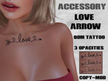  Love Arrow Bom tattoo