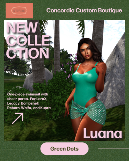 Concordia Luana Swimsuit in Green for Legacy Bombshell
