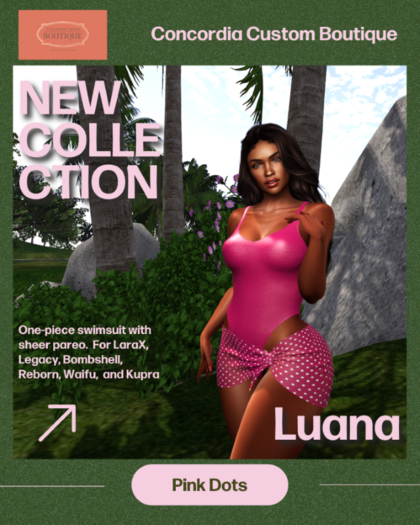 Concordia Luana Swimsuit in Pink for LaraX 