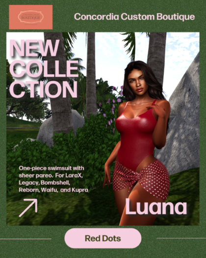 Concordia Luana Swimsuit in Red for Waifu 