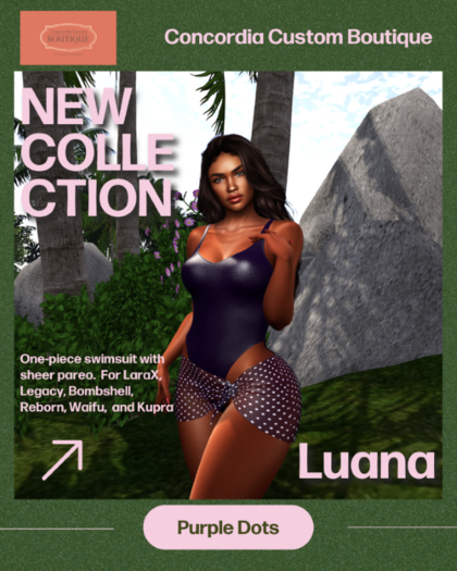 Concordia Luana Swimsuit in Purple for Reborn