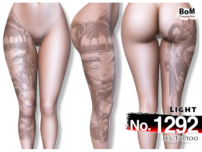 (Leg Tattoo) No.1292 Light