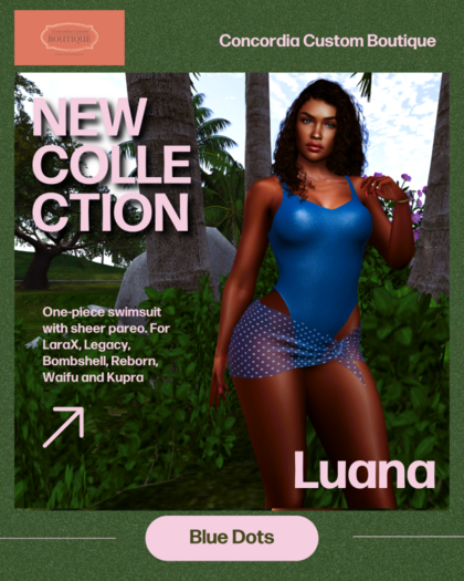 Concordia Luana Swimsuit in Blue for Reborn
