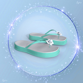 Teal Gem Flip Flops Maitreya