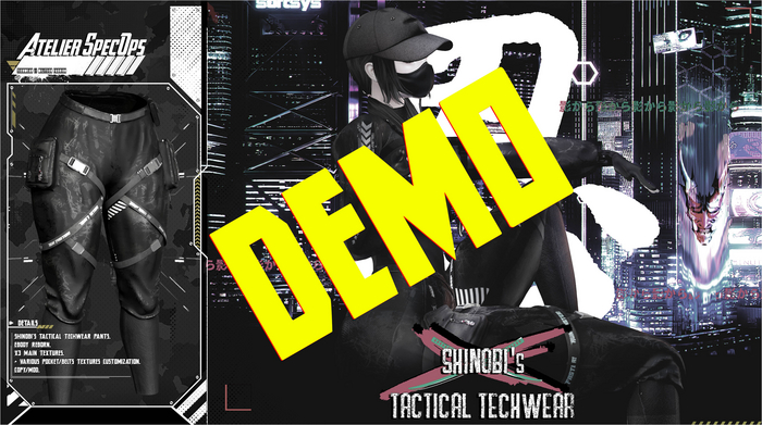 [ Atelier SpecOps ] Shinobi's Tactical Techwear Pants - DEMO