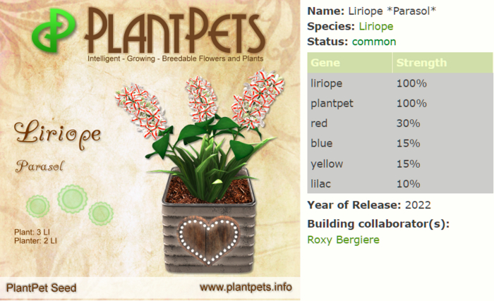 PlantPet Seed [Liriope *Parasol*]