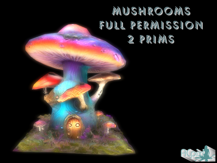 Mushrooms 2prims full perm.