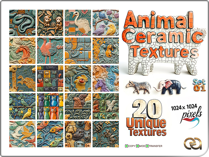 EA Design ♦ Animal Ceramic Textures - Set 01