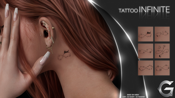 {geek} Infinite neck tattoo