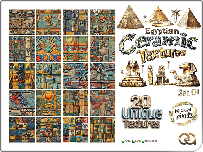 EA Design ♦ Egyptian Ceramic Textures - Set 01