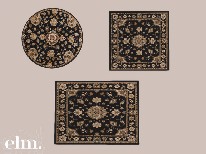 Elm. Inez Rug//Black
