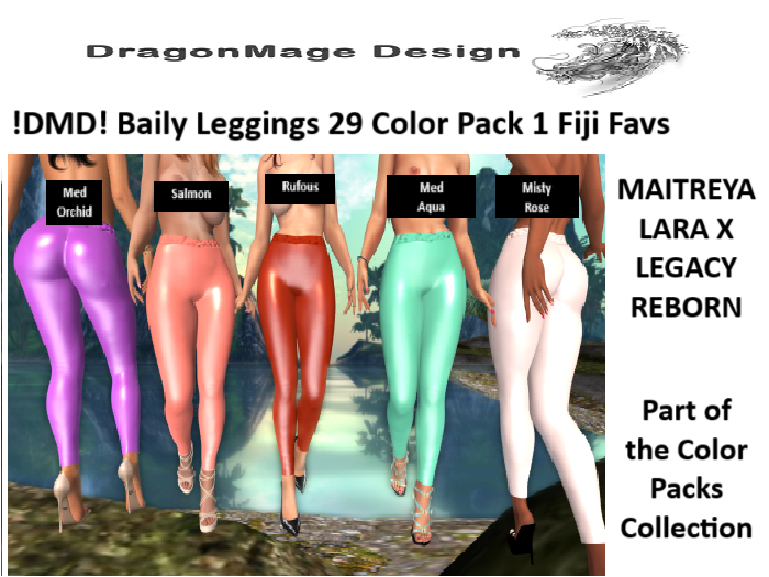 !DMD! Baily Leggings 29 Color Pack 1 Fiji Favs
