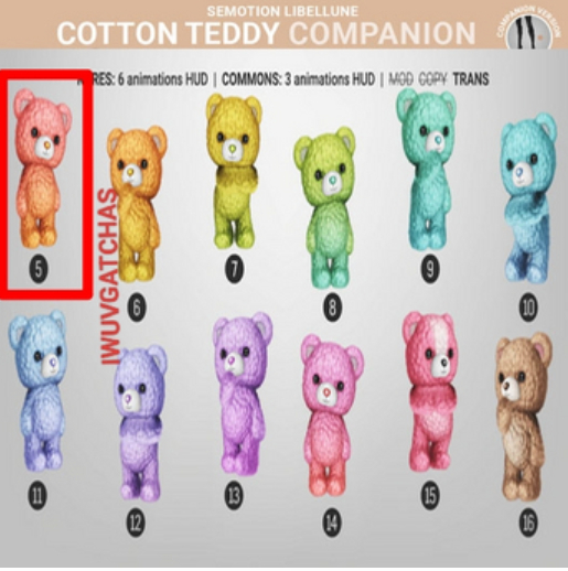 SEmotion Libellune Cotton Teddy Companion COMMON 05
