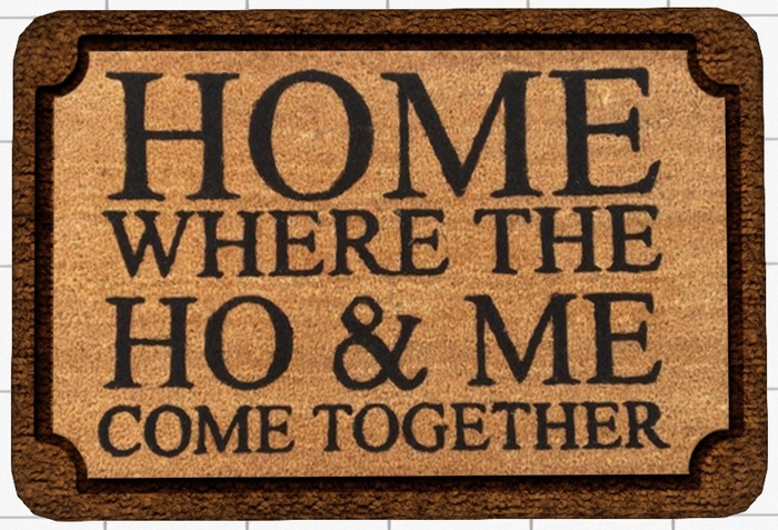 ~Confetti Time~Welcome Mat Home Where The Ho & Me Come Together