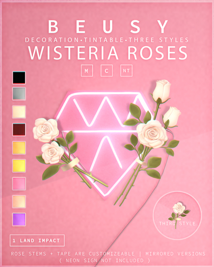Beusy: Wisteria Rose - Wall Decor / Fatpack