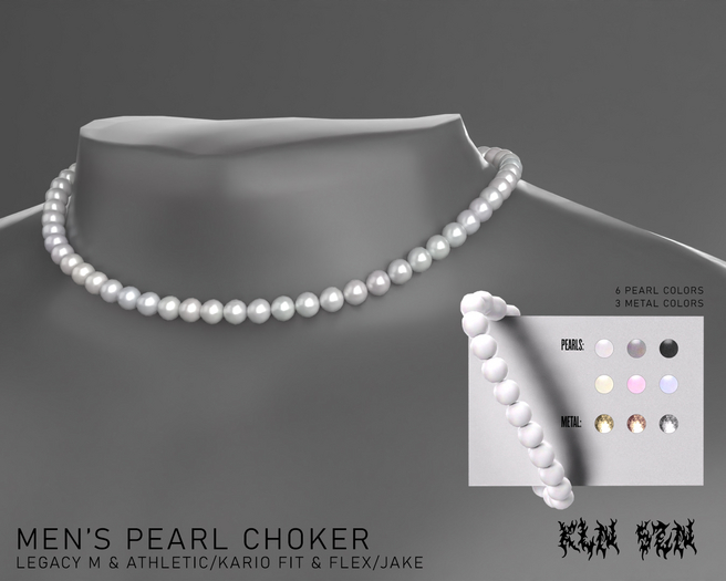 KLN SZN - Men's Pearl Choker Necklace