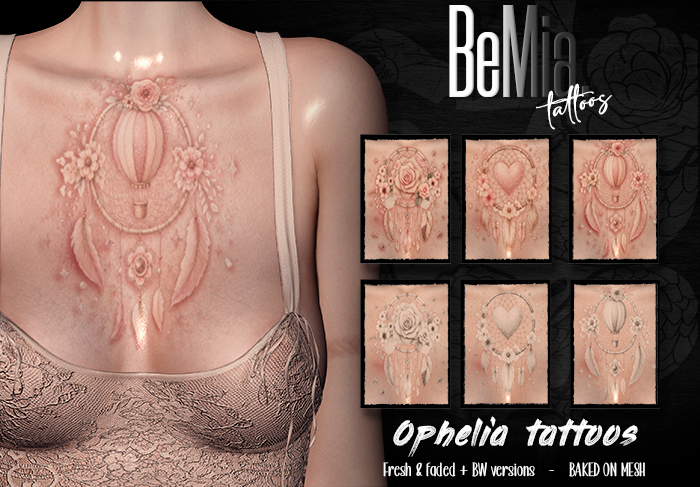 BeMia. Ophelia tattoos