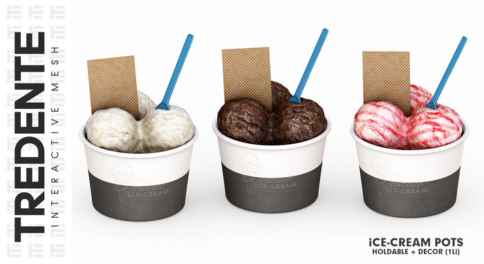 Tredente // Ice-Cream Pots [VANILLA] (Add to  unpack)