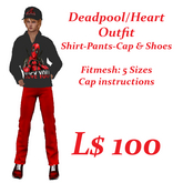 Deadpool/Heart Oufit-Male