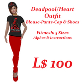 Deadpool/Heart Oufit-Female