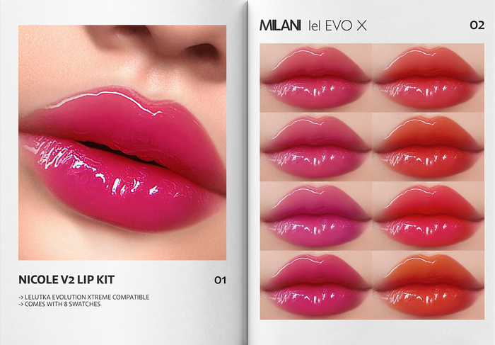 MILANI - "NICOLE V2" LIP KIT / DEMO
