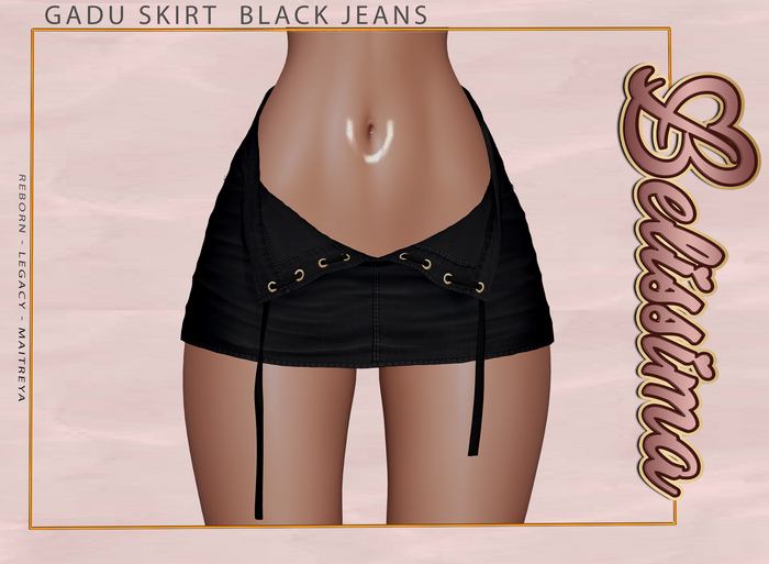 [Belissima] Gadu Skirt  Black Jeans