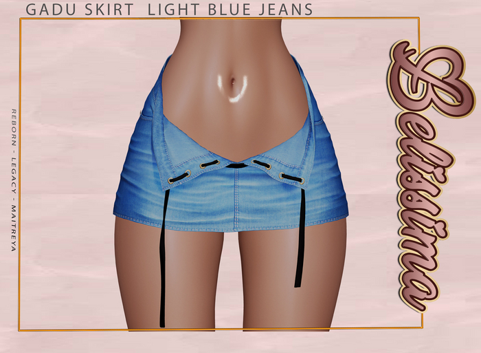 [Belissima] Gadu Skirt  Light Blue Jeans
