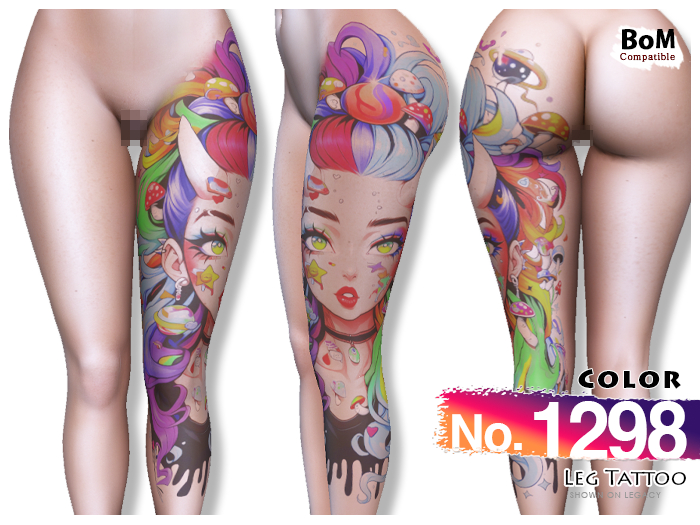 (Leg Tattoo) No.1298 Color