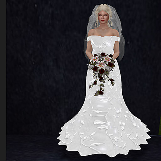 off shoulder floor length gown pkg