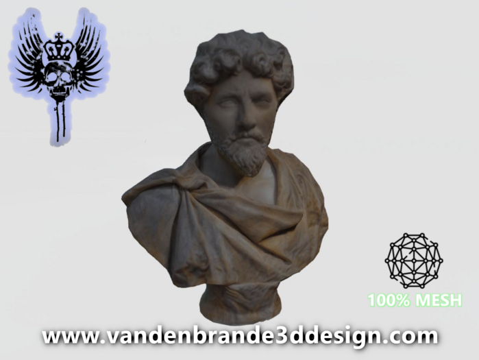~Full perm Marcus Aurelius Statue Bust 100% Mesh