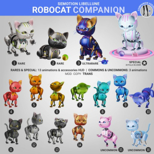 SEmotion Libellune Robocat Companion RARE 01