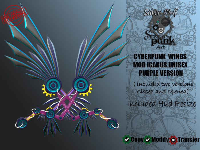 SW - Cyberpunk Wings Mod Icarus Purple Unisex(Box)
