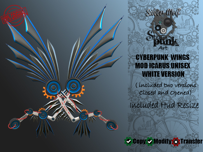 SW - Cyberpunk Wings Mod Icarus White Unisex(Box)