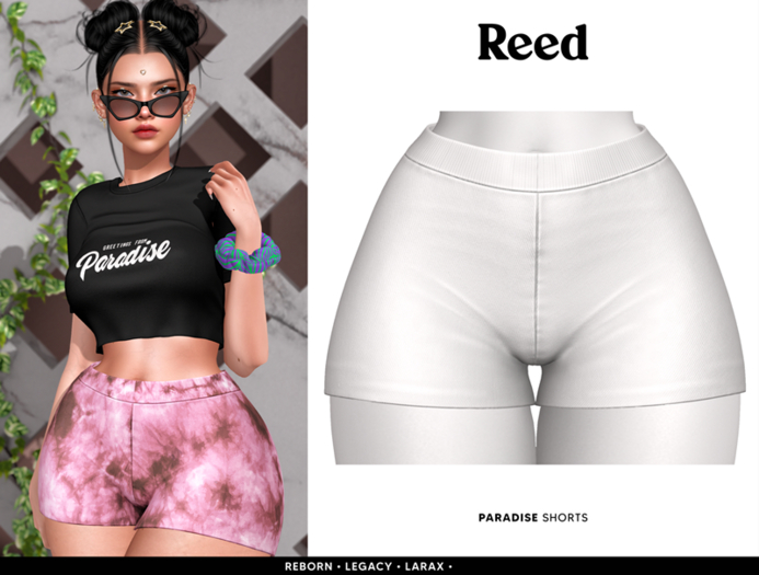 REED - PARADISE SHORTS // WHITE