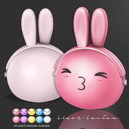 [Black Bantam] Chibi Kissy Bunny Coin Purse Set