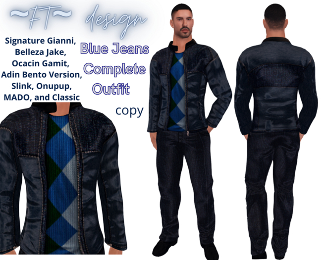 ~FT~  Blue Jeans Outfit MALE 
